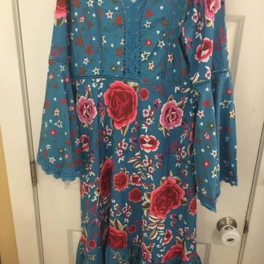Maxi Dress w/ Bell Sleeves